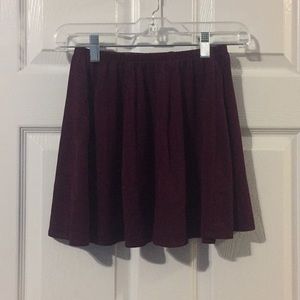 Velvet maroon skirt